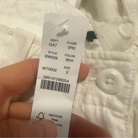 J crew white Seaside cargo pant in linen-TENCEL™ lyocell blend - Picture 2 of 2